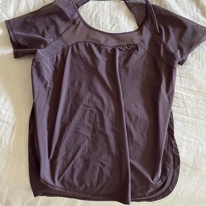 Lululemon Anew side slit and partial open back top
